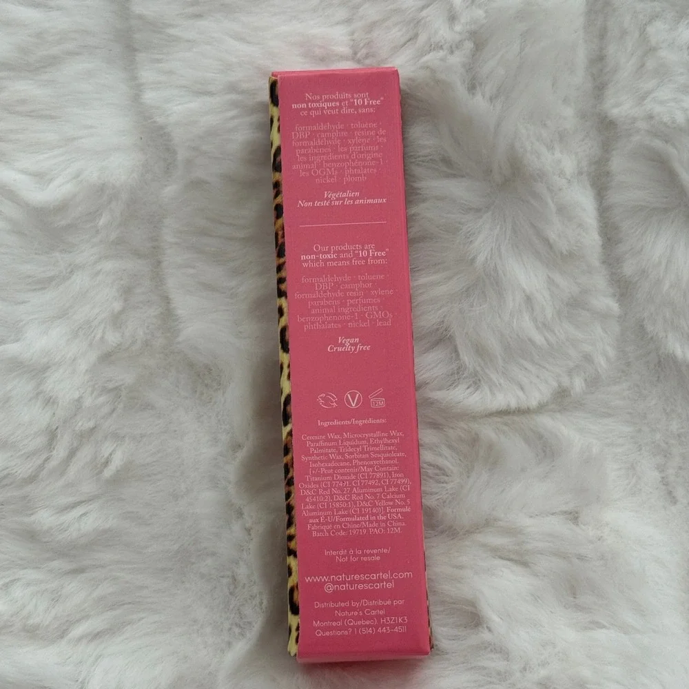 Nature's Cartel Lipstick‎ Gin & Platonic Rose Pink Full Size 3.3g NIB Vegan